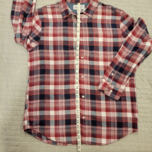 Penguin Flannel Shirt made for Perry Ellis, XL, Red Plaid - Picture 3 of 7